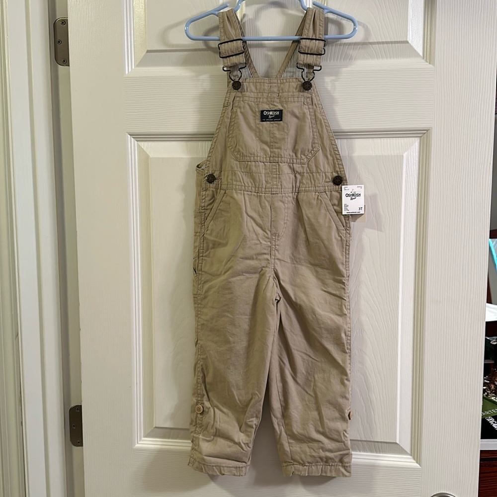 Oshkosh light weight khaki overalls NWT